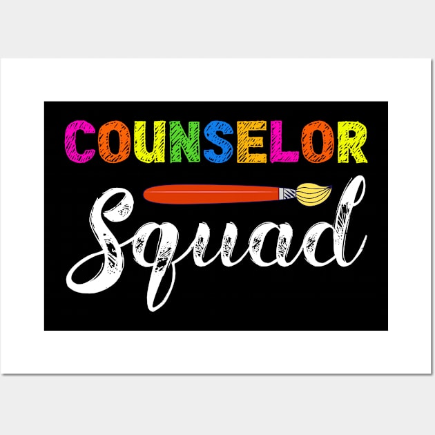 Counselor Squad Back To School Teacher First Day Of School Wall Art by Albatross